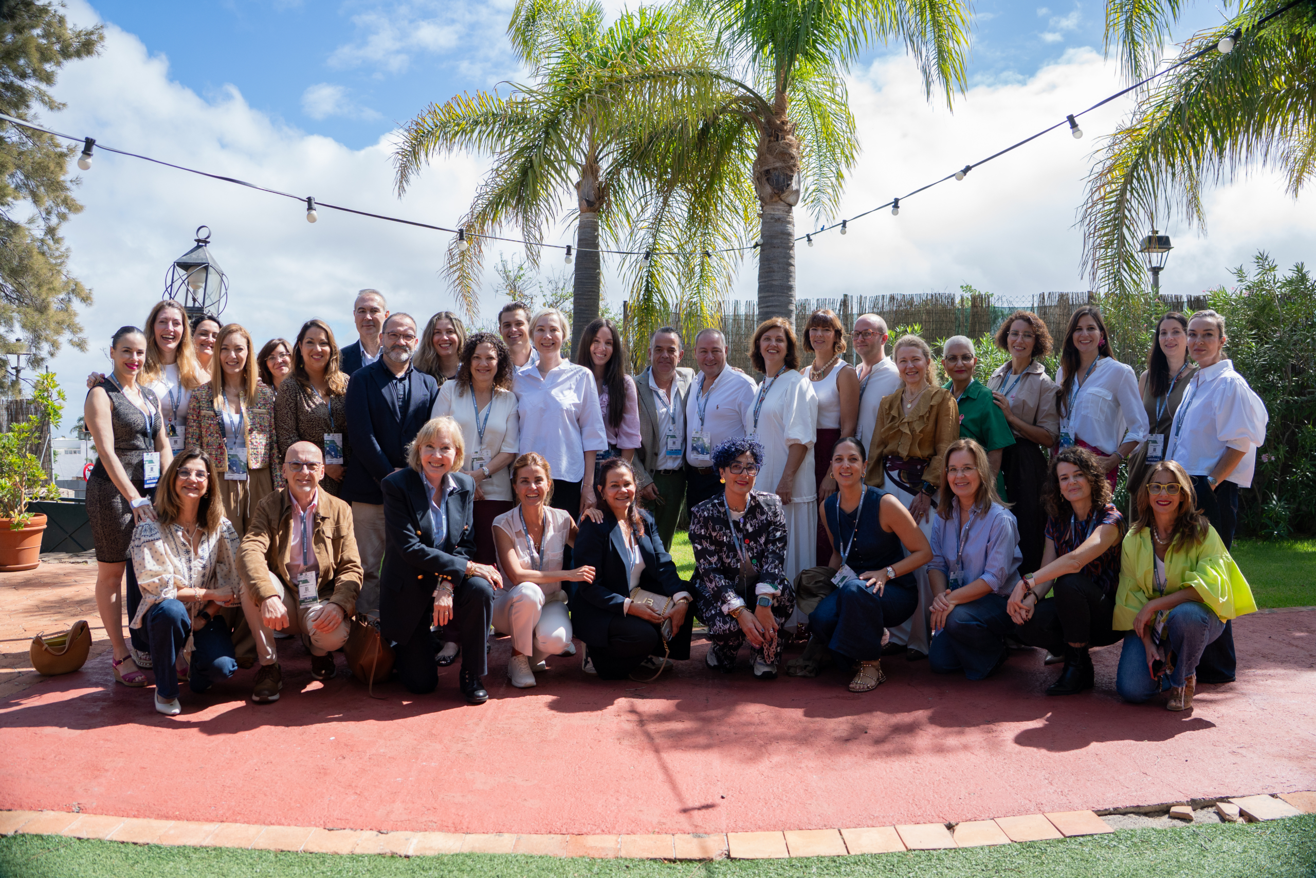 Profesionales de la Medicina Estética durante ACAME Conecta 2025 en la Finca Mac-Kay, La Laguna.